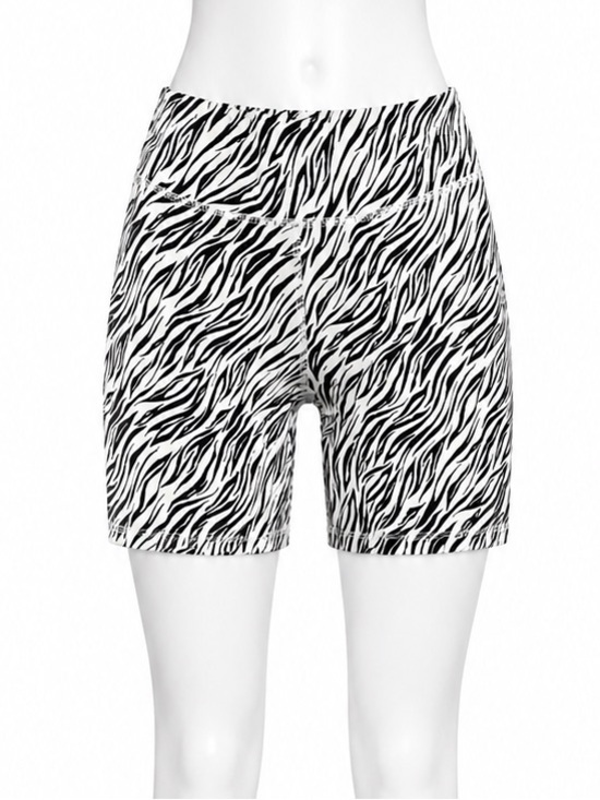 therapy Pants - therapy Black & White Zebra Print Bike Shorts